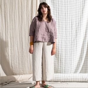 notPERFECTLINEN January top with a custom v-neck